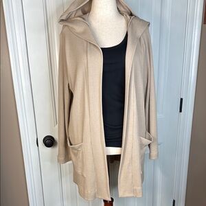 Splendid Tan hooded cardigan and black tank SZ XXL